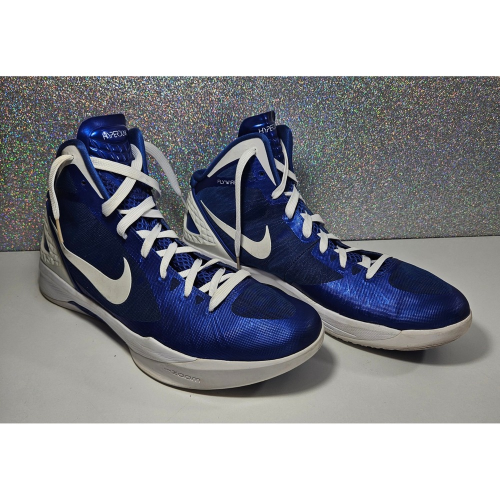 NIKE Zoom Hyperdunk Flywire 2011 Men's Royal Blue White Basketball Shoes 14